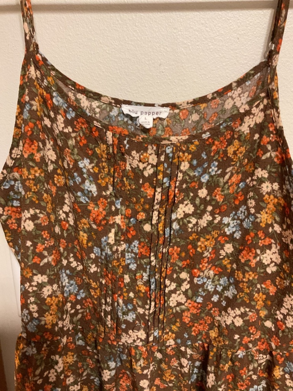 Blu Pepper Brown floral maxi dress - Picture 4 of 4